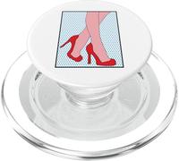 Piernas Retro de Las señoras del Arte Pop en Tacones de Aguja Rojos. Arte Moderno PopSockets PopGrip para MagSafe