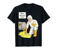 Pierogi 5 Second Rule Vintage Retro Radioactive Lab Nerd Camiseta