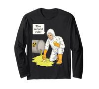 Pierogi 5 Second Rule Vintage Retro Radioactive Lab Nerd Manga Larga