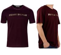 Pierre Balmain Camiseta Iconica Para Hombre Con Logo Dorado De Manga Corta