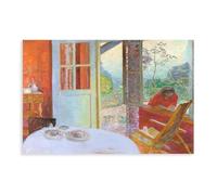 Pierre Bonnard - Póster de The Country Dining Room with Cat Poster Bedroom Canvas Decor Print Wall Art Office Room Estética Decor Gift Unframe 30.5x45.7 cm(30x45c