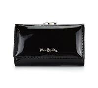 Pierre Cardin 05 Línea 108, Cartera Mujer, Piel Natural, 18 Ranuras para Tarjetas, Monedero y Billetero, 8x14x3 cm, Negro