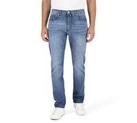 Pierre Cardin 5-Pocket Lyon Tapered Jeans, Blue Used Buffies, 31W x 32L para Hombre