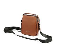Pierre Cardin Bolsa para hombre hecha de piel 100% natural, correa ajustable, bolsillo frontal de 140 cm, para cartera, teléfono, documentos, diseño moderno, cómodo, Brown, IZA304 522166