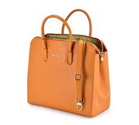 Pierre Cardin Bolso de Mujer, Maletín Shopping, Exclusivo, Elegante, Práctico, Asas y Asas, Tamaño A4, Grande, 34x31,5x17 cm, Caramelo