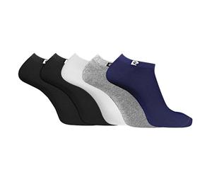 Pierre Cardin Calcetín Hombre Algodón Peinado - Lote de 5 calcetines bajos para hombre, negro, blanco y gris, talla 40/46, BC, 40-46