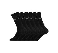 Pierre Cardin - Calcetines para hombre, algodón peinado, juego de 6, calcetines altos para hombre, suave y cómodo, negro, talla 39/42, N., 39-42