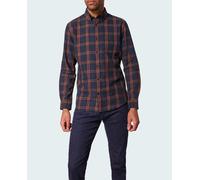 Pierre Cardin Camisa tartan grande azul y naranja. Azul marino 2XL