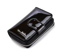 Pierre Cardin Cartera de Mujer Cartera Line, Elegante, práctica, Robusta, Fabricada en Piel lacada, tamaño Mediano, 9,5 x 13 x 3,3 cm, Negro