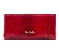 PIERRE CARDIN Cartera de mujer, de piel auténtica, bonita, grande, espaciosa, piel, regalo, cartera con monedero, billetera, cartera para niña, rojo, L, Elegante