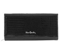 PIERRE CARDIN Cartera de mujer, de piel auténtica, bonita, grande, espaciosa, piel, regalo, cartera con monedero, billetera, cartera para niña, Negro , L, Elegante