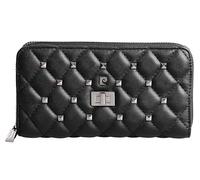 Pierre Cardin Cartera de mujer, de piel sintética, bonita, grande, espaciosa, piel, regalo, cartera con monedero, billetera, cartera para niña, Negro , L, Contemporáneo