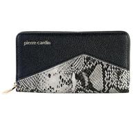 PIERRE CARDIN Cartera de mujer, de piel sintética, bonita, grande, espaciosa, piel, regalo, cartera con monedero, billetera, cartera para niña, Negro , L, Contemporáneo