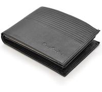 Pierre Cardin Cartera de piel hombre con monedero y solapa en caja de regalo, Negro , Casual