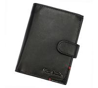 Pierre Cardin Cartera para hombre de 100% piel natural, mucho espacio para hasta 11 tarjetas, 2 billetes y 2 cambios, Negro , TILAK75 326A, Elegante