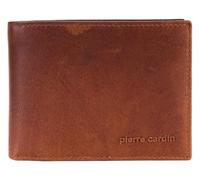 PIERRE CARDIN Cartera para hombre, delgada, delgada, para hombre, pequeña y fina rfid, regalo, cartera con monedero, fina, billetera, billetera chico, marrón, L, Clásico