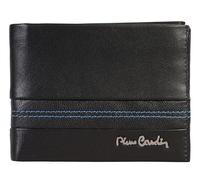 PIERRE CARDIN Cartera para Hombre, Slim, Hombre, Fina y Pequeña RFID, Regalo, Cartera con Monedero, Slim, Portabilletes, Cartera para Niño, negro/azul, Casual