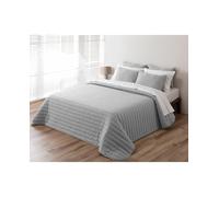Pierre Cardin Colcha bouti Lino Gris, Colcha de Entretiempo. Bouti con Relleno Fino. Medida Cama 135 (235x270 cm). Tacto Seda 100% Microfibra de Poliéster. Incluye Dos Fundas de cojin (50x70 cm)