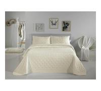 Pierre Cardin® Colcha cama 180 cm, 3 Pieza, 100 % poliéster, Gramaje 300 g/m², Tamaño funda de cojín 50 x 70 cm, Medidas Aproximado de la colcha 270 x 270 cm. Modelo Dots, Color Tierra