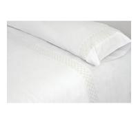 Pierre Cardin® Funda Nórdica 2 Piezas, 135 cm, 100% Algodón, Gramaje 120g/m², 144 Hilos, Funda de Almohada 45 x 155 cm, Cierre de Solapa, Cama de 135, Elisa Blanco