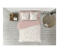 Pierre Cardin® Funda Nórdica 2 Piezas, 135 cm, 100% Algodón, Gramaje 120g/m², 144 Hilos, Funda de Almohada 45 x 155 cm, Cierre de Solapa, Cama de 135 cm, Aurin Rosa