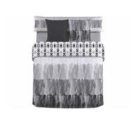 Pierre Cardin® Funda Nórdica 3 Piezas, 150 x 230 cm, 50% Poliéster 50% Algodón, Gramaje 120g/m², 144 Hilos, Funda de Almohada 45 x 110 cm, Cama de 90, Lavable a Máquina 30ºC, TOPACIO Negro