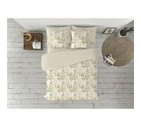 Pierre Cardin® Funda Nórdica 3 Piezas, 180 cm, 100% Algodón, Gramaje 120g/m², 144 Hilos, Funda de Almohada 45 x 100 cm, Cierre de Clip, Cama de 180 cm, Lucia Marrón