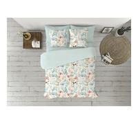 Pierre Cardin® Funda Nórdica 3 Piezas, 180 cm, 50% Algodón, 50% Poliéster, Gramaje 120g/m², 144 Hilos, Funda de Almohada 45 x 100 cm, Cierre de Clip, Cama de 180 cm, FANY Azul