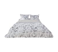 Pierre Cardin® Funda Nórdica 3 Piezas, 90 cm, 50% Algodón, 50% Poliéster, Gramaje 120g/m², 144 Hilos, Funda de Almohada 45 x 110 cm, Cierre de Clip, Cama de 90 cm, FANY Gris