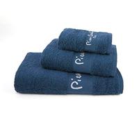 Pierre Cardin - Juego de 3 Toallas PC Logo - Tocador, Lavabo y Ducha - Azul Marino