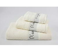 Pierre Cardin - Juego de 3 Toallas PC Logo - Tocador, Lavabo y Ducha - Beige