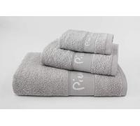 Pierre Cardin - Juego de 3 Toallas PC Logo - Tocador, Lavabo y Ducha - Gris Perla