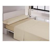 Pierre Cardin® Juego de Sabanas 3 Piezas, 90 x 200 cm, 100% Poliéster, Gramaje 210g/m², Funda de Almohada 45 x 110 cm, tamaño sábana encimera 160 x 270 cm, CORALINA Color Beige