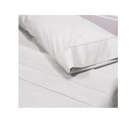 Pierre Cardin® Juego de Sabana 4 Piezas, sabanas 200 x 200 cm, 100% Algodon, Gramaje 130g/m², 180 Hilos, Sabana encimera 280 X 280 cm, 2 Fundas de Almohada 45 x 100 cm, Color Blanco.