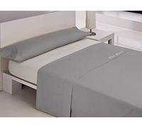 Pierre Cardin Juego sábanas coralina Colorado 135 cm. Gris, 100Percent_poliéster, Cama de 135