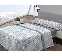 Pierre Cardin Juego sábanas coralina Vail 90 cm. Gris, Poliéster, Cama de 90