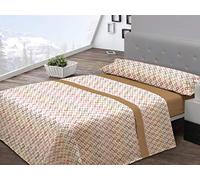 Pierre Cardin Juego sábanas coralina Vail 90 cm. Naranja, Poliéster, Cama de 90