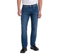 Pierre Cardin Lyon Cónico Jeans, Lavado a la Piedra Azul océano, 33W/34L para Hombre