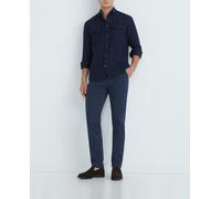 Pierre Cardin Pantalón chino fine liner de hombre. Azul marino 40