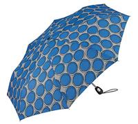 Pierre Cardin Paraguas de bolsillo Easymatic Light Dots & Circles, azul fuerte, 101 cm, Moderno