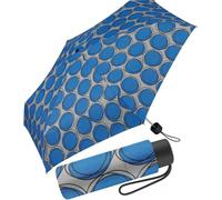 pierre cardin Paraguas de bolsillo Petito Dots & Circles, azul claro, 99 cm