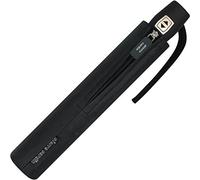 Pierre Cardin Paraguas delgado con apertura y cierre automáticos, color negro, Black