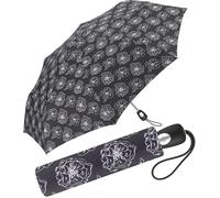 pierre cardin Paraguas negro y blanco flor negra, Paraguas plegable Easymatic, 101 cm