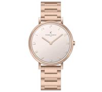 Pierre Cardin Reloj analógico de cuarzo para mujer, talla única, oro rosa 32019759, Pulsera