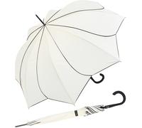 Pierre Cardin Sombrilla para mujer, grande, estable, con automático, girasol, color blanco