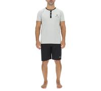 Pierre Cardin Underwear Pca/1/Enc/228 Juego de Pijama, Gris Jaspeado y Negro, L para Hombre