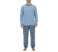 Pierre Cardin Underwear Pca/1/Enl/226 Juego de Pijama, Azul Claro/Azul, M para Hombre