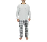 Pierre Cardin Underwear Pca/1/Enl/226 Juego de Pijama, Gris Jaspeado y Negro, M para Hombre