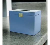 Pierre Henry - Archivador de metal para el hogar + 5 carpetas colgantes, color azul