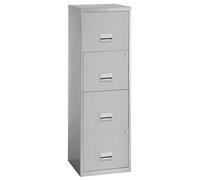 Pierre Henry Archivador metálico 4 cajones, Gris, 40 x 125 x 40 cm